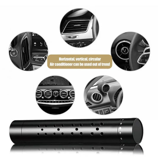 Car Fragrance Stick Replacement 6pcs Metal Rotating Car Aromatherapy Clip with Essential Oil Refill Sticks Compact Size