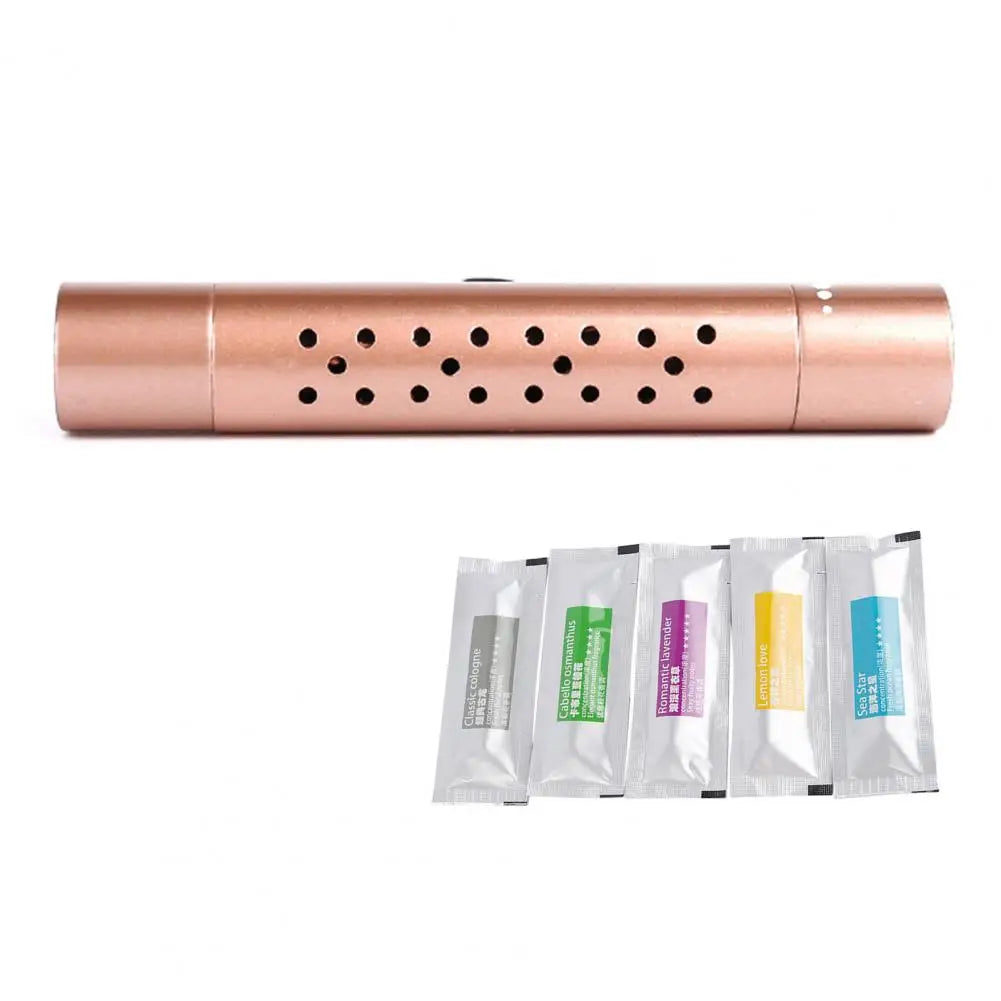 Car Fragrance Stick Replacement 6pcs Metal Rotating Car Aromatherapy Clip with Essential Oil Refill Sticks Compact Size