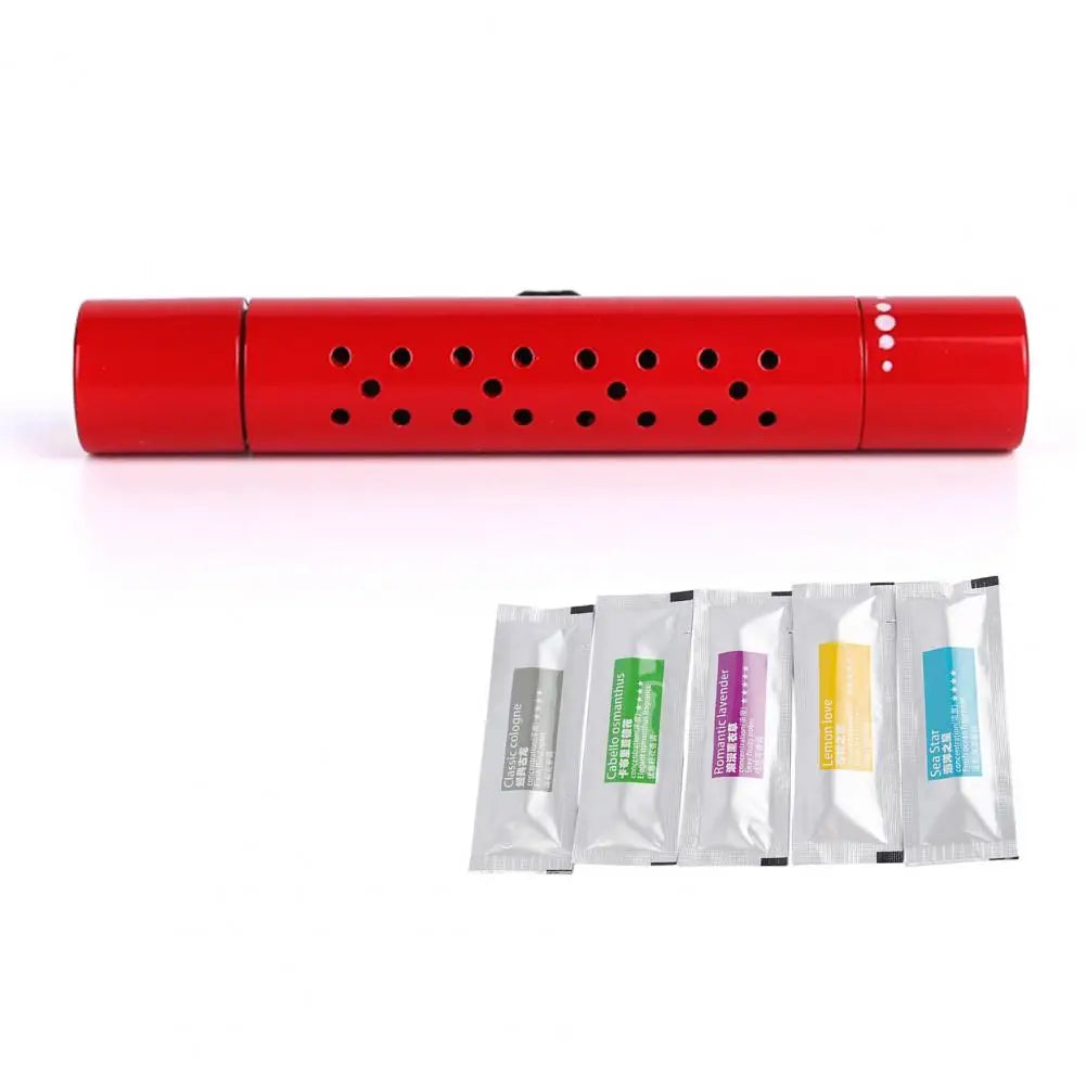 Car Fragrance Stick Replacement 6pcs Metal Rotating Car Aromatherapy Clip with Essential Oil Refill Sticks Compact Size