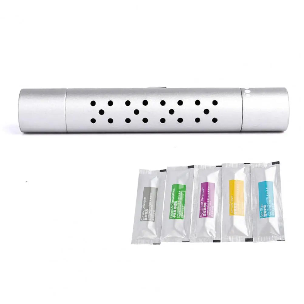 Car Fragrance Stick Replacement 6pcs Metal Rotating Car Aromatherapy Clip with Essential Oil Refill Sticks Compact Size